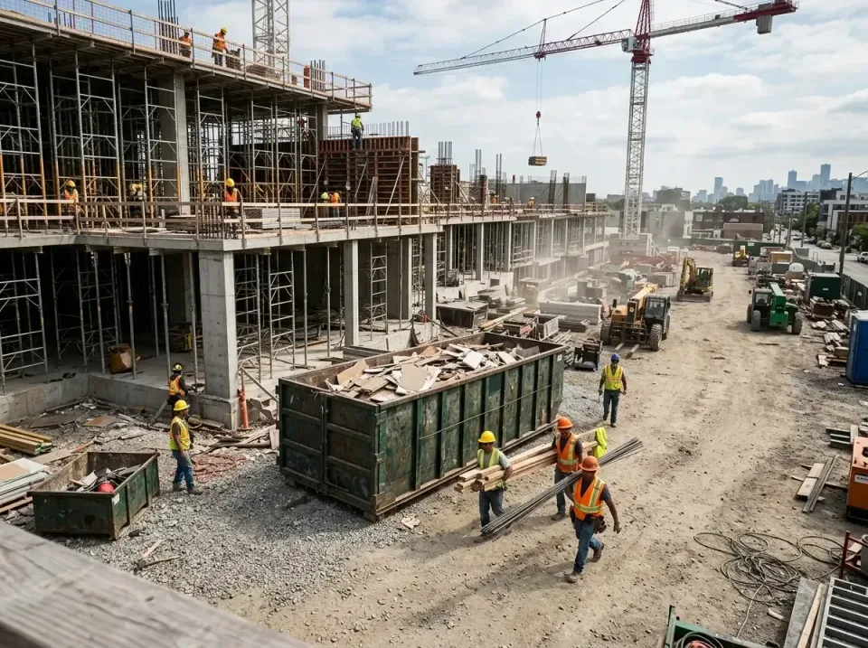 commercial-construction-site-w-002 — frequently asked questions, Low Cost Construction Dumpster Rental in Swift Trail Juncti…